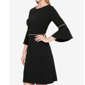 size 14 Tommy Hilfiger Bell sleeve with gold trim dress